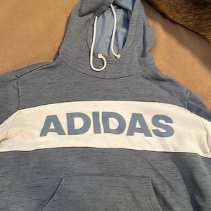 Brand new Adidas hoodie size Medium really cute and soft blue and white/cream